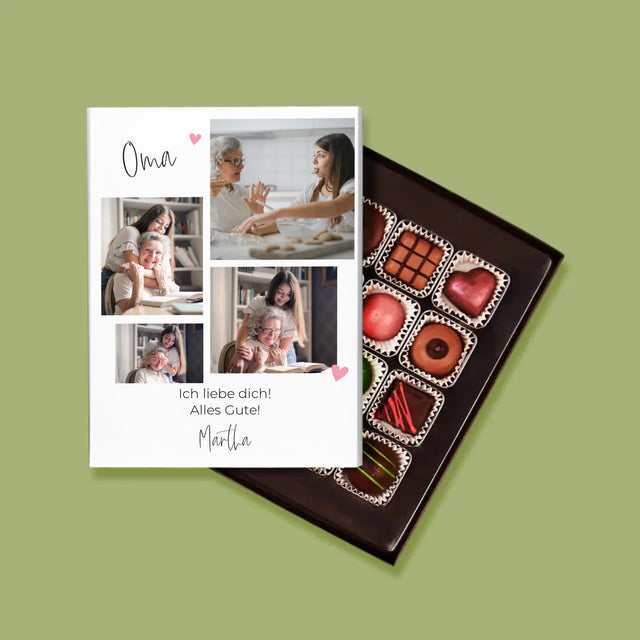 Fotocollage: Oma, Ich Liebe Dich - Pralinen