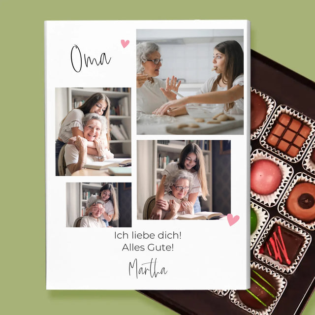 Fotocollage: Oma, Ich Liebe Dich - Pralinen