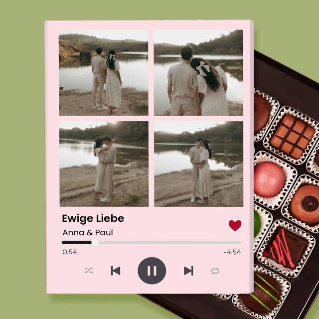 Fotocollage: Spotify 4 Fotos - Pralinen