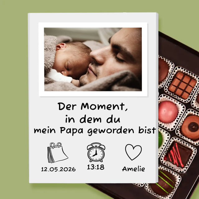 Foto Und Unterschrift: Du Bist Papa Geworden - Pralinen