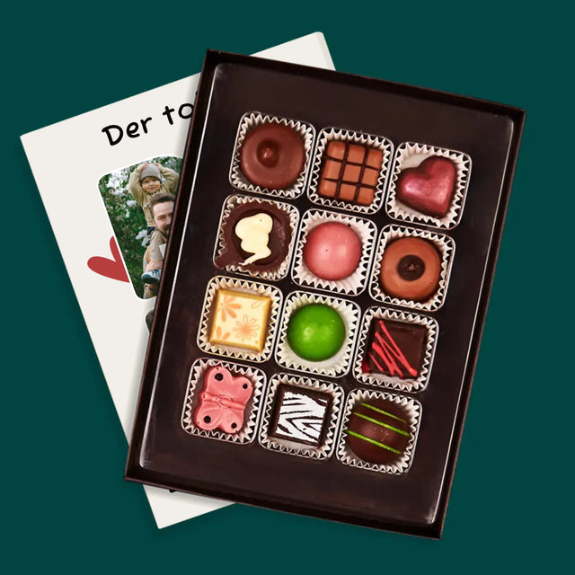 Buchstaben-Collage: Der Tollste Papa - Pralinen