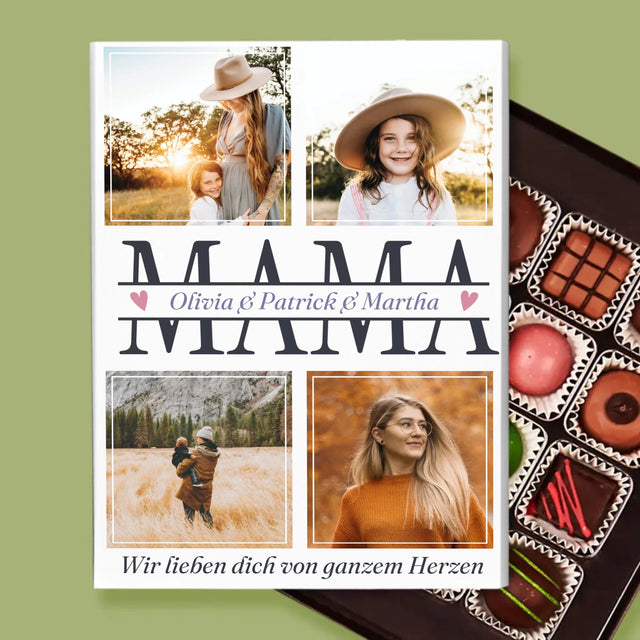 Fotocollage: Mama Namen - Pralinen