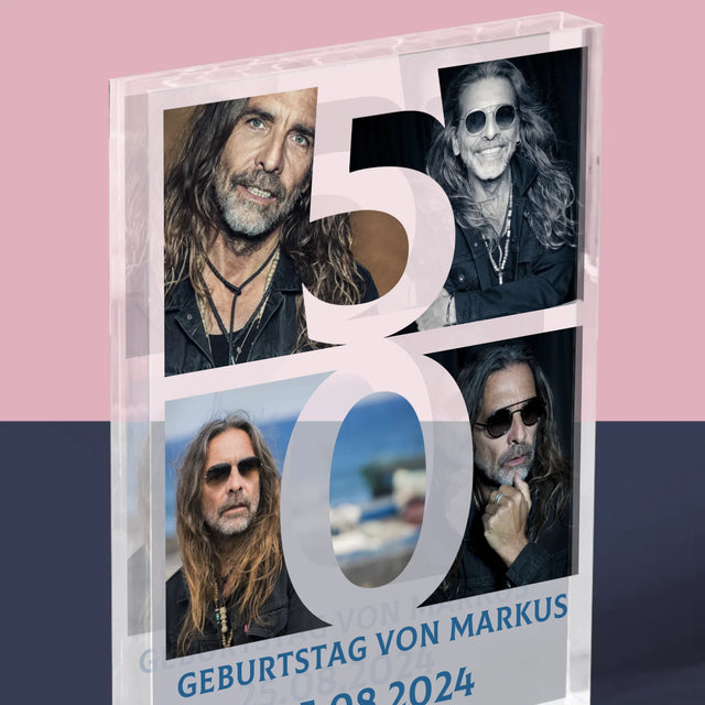 Fotocollage: 50 Jahre Digitale Fotografie - Acrylblock