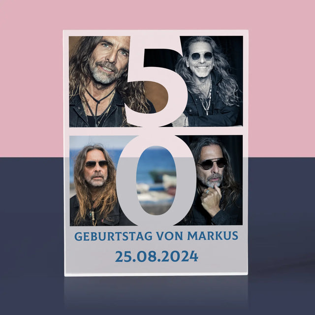Fotocollage: 50 Jahre Digitale Fotografie - Acrylblock