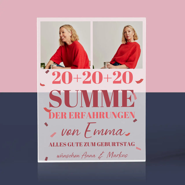 Fotocollage: Summe Der Erfahrungen - Acrylblock