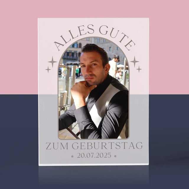 Foto Und Unterschrift: Stilvoller Geburtstag - Acrylblock
