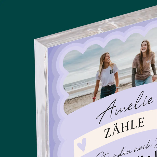 Foto Und Unterschrift: Zähle Weder Stunden Noch Jahre - Acrylblock