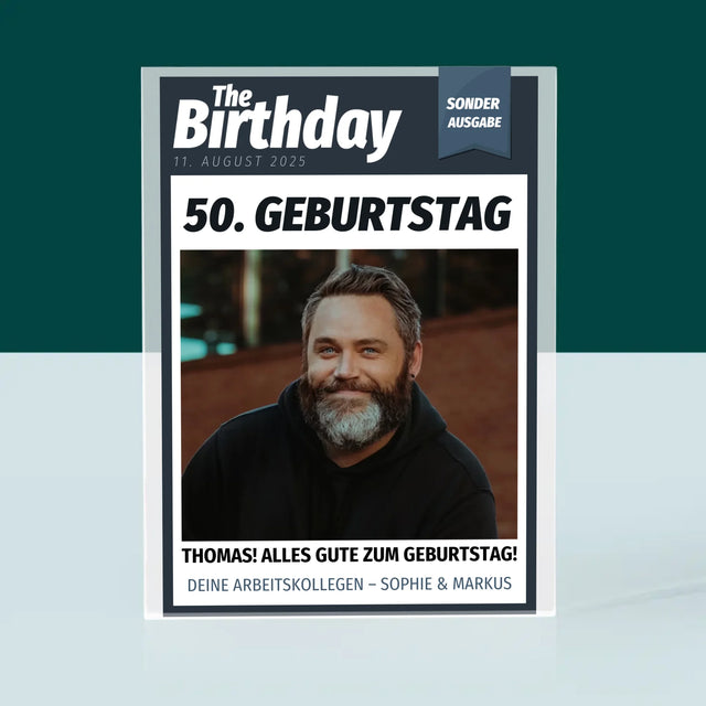 Magazin-Cover: Birthday - Acrylblock