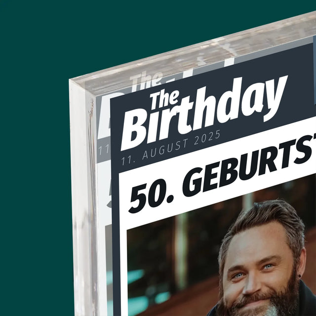 Magazin-Cover: Birthday - Acrylblock
