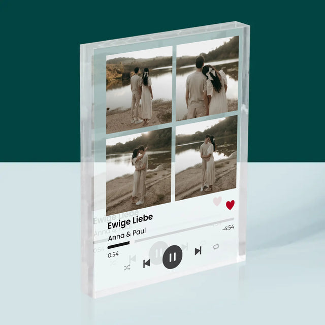 Fotocollage: Spotify 4 Fotos - Acrylblock