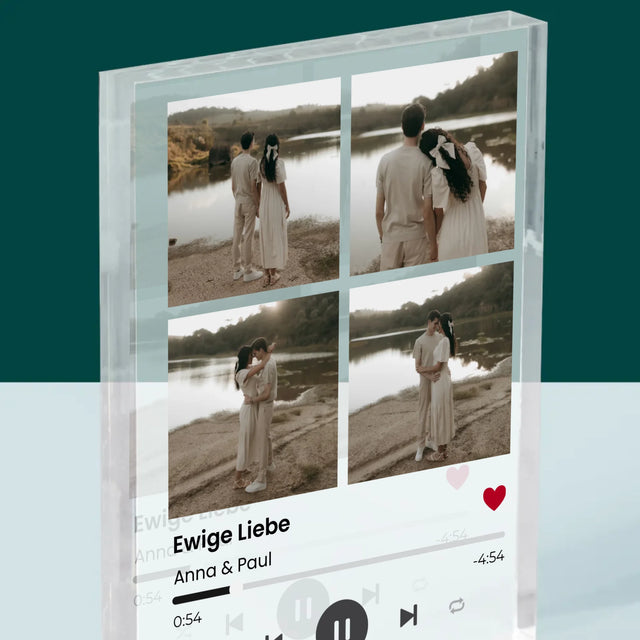 Fotocollage: Spotify 4 Fotos - Acrylblock