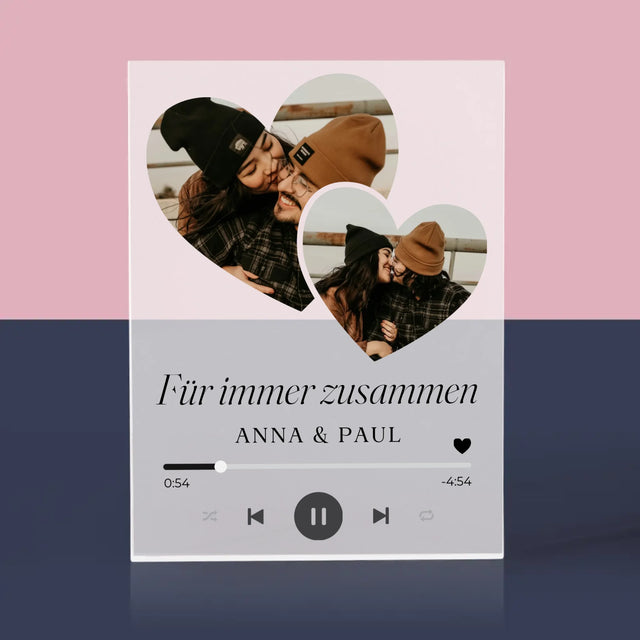 Fotocollage: Spotify Herzen - Acrylblock