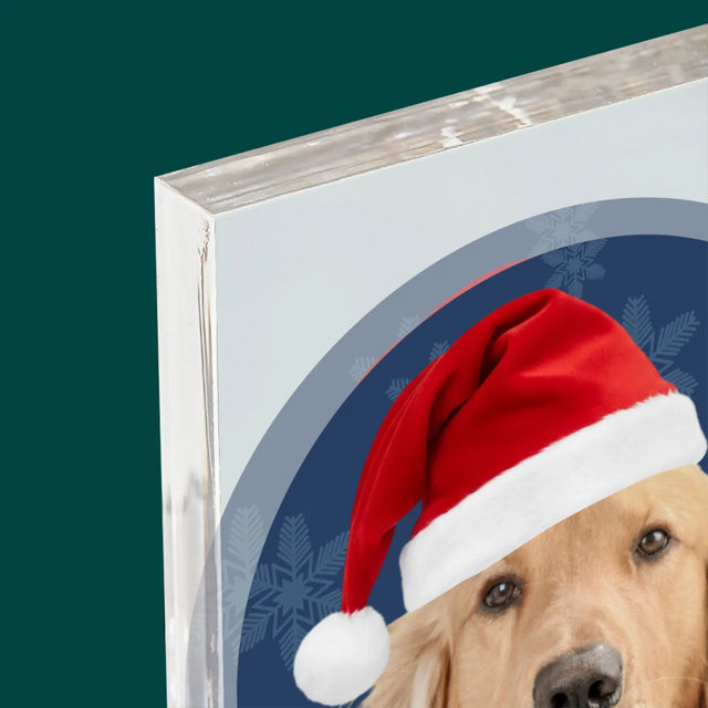 Foto Und Unterschrift: Dein Weihnachtshund - Acrylblock