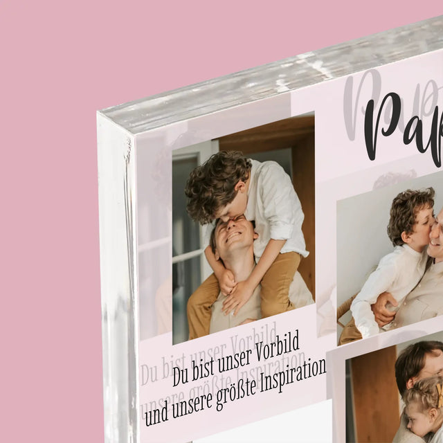 Fotocollage: Papa - Acrylblock