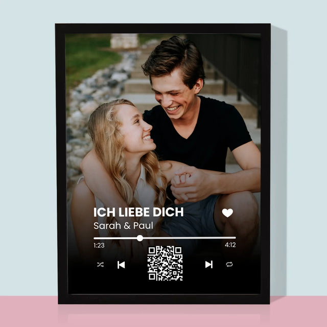 Foto Und Unterschrift: Euer Lied-Qr-Code - Druck Mit Rahmen 30X40