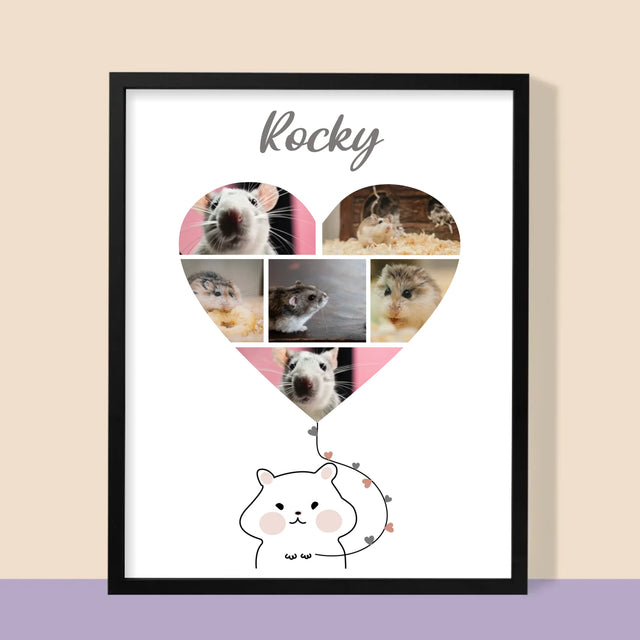 Fotocollage: Hamster - Druck Mit Rahmen 30X40