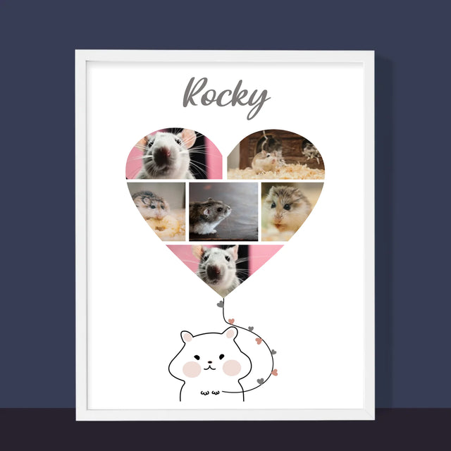 Fotocollage: Hamster - Druck Mit Rahmen 30X40