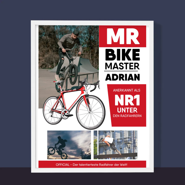 Magazin-Cover: Mr Bike Master - Druck Mit Rahmen 30X40