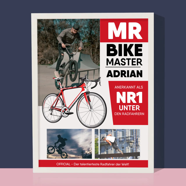 Magazin-Cover: Mr Bike Master - Druck Mit Rahmen 30X40
