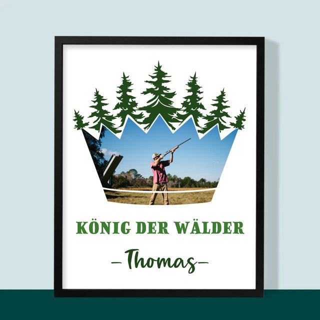 Form-Collage: König Der Wälder - Druck Mit Rahmen 30X40