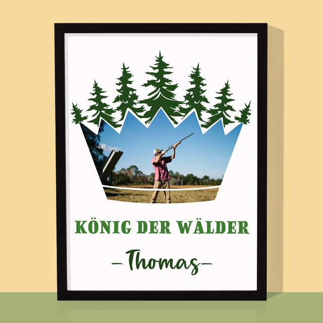 Form-Collage: König Der Wälder - Druck Mit Rahmen 30X40