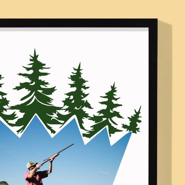 Form-Collage: König Der Wälder - Druck Mit Rahmen 30X40