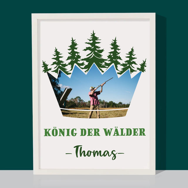 Form-Collage: König Der Wälder - Druck Mit Rahmen 30X40