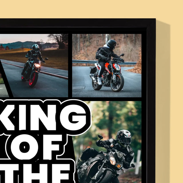 Fotocollage: King Of The Motorcycle - Druck Mit Rahmen 30X40