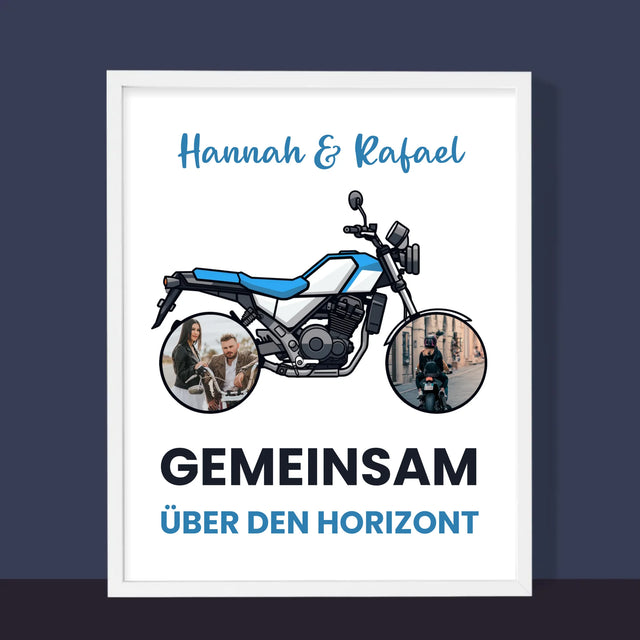 Fotocollage: Gemeinsam Über Den Horizont - Druck Mit Rahmen 30X40