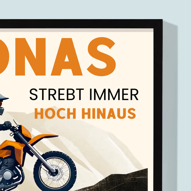 Foto Und Unterschrift: Strebt Hoch Hinaus  - Druck Mit Rahmen 30X40