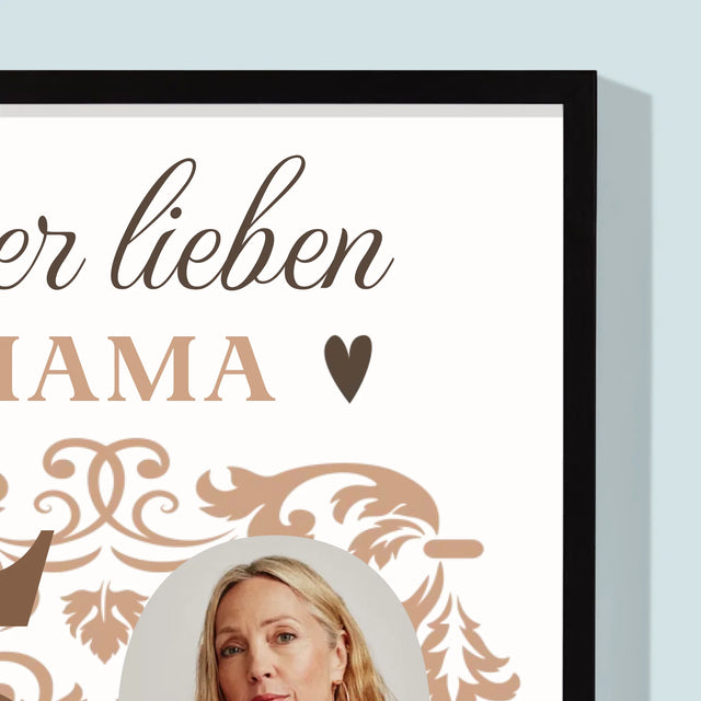 Foto Und Unterschrift: Der Lieben Mama Zum 50. Geburtstag - Druck Mit Rahmen 30X40