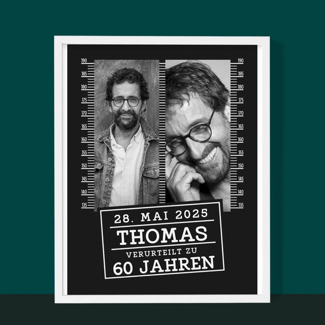 Fotocollage: Zu 60 Jahren Verurteilt - Druck Mit Rahmen 30X40