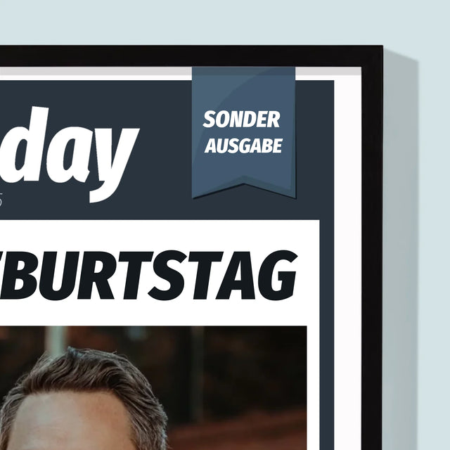 Magazin-Cover: Birthday - Druck Mit Rahmen 30X40