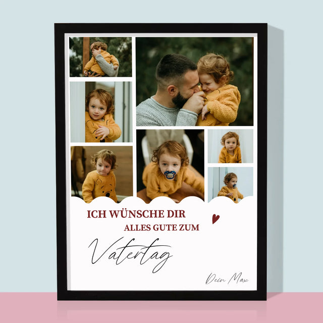Fotocollage: Alles Gute Zum Vatertag - Druck Mit Rahmen 30X40
