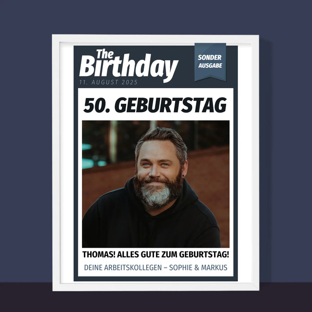 Magazin-Cover: Birthday - Druck Mit Rahmen 30X40