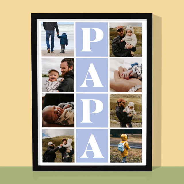 Fotocollage: Fotos Mit Papa - Druck Mit Rahmen 30X40