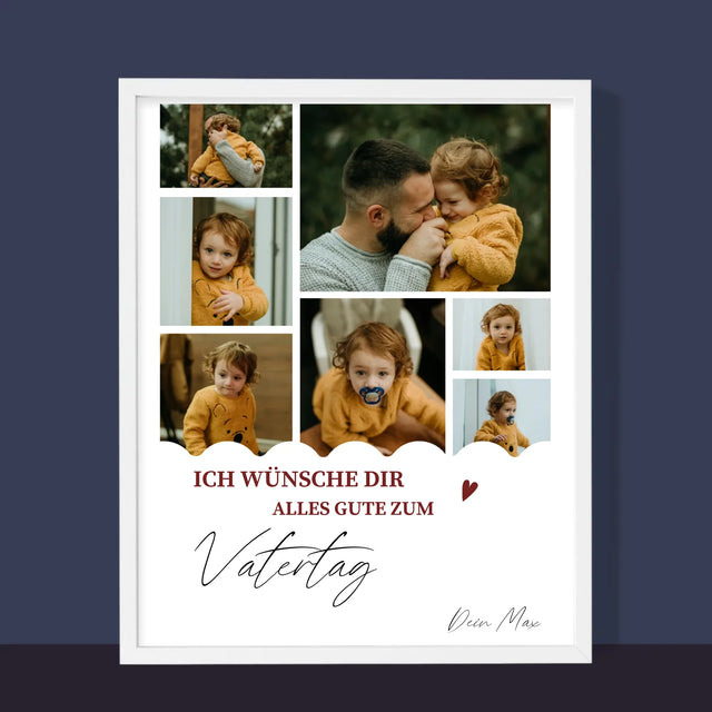 Fotocollage: Alles Gute Zum Vatertag - Druck Mit Rahmen 30X40
