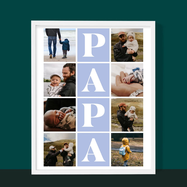 Fotocollage: Fotos Mit Papa - Druck Mit Rahmen 30X40