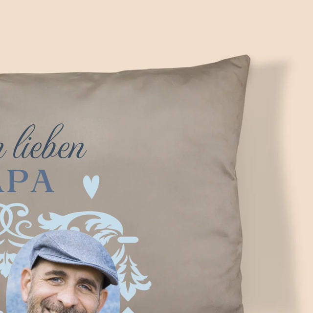 Foto Und Unterschrift: Dem Lieben Papa Zum 50. Geburtstag - Kissen