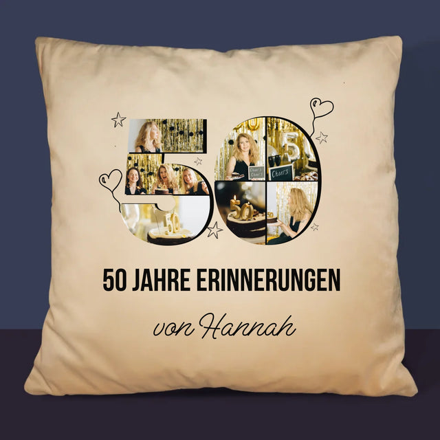 Form-Collage: 50 Jahre Erinnerungen - Kissen