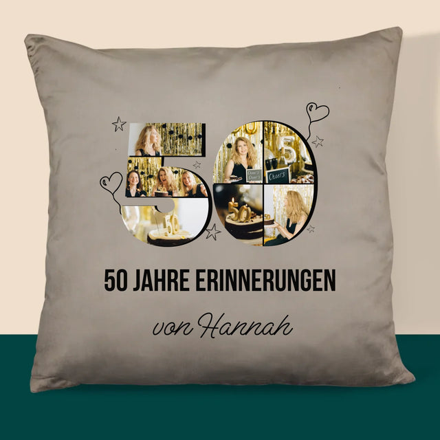 Form-Collage: 50 Jahre Erinnerungen - Kissen