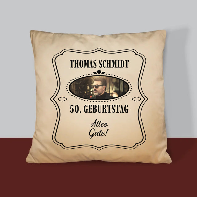 Foto Und Unterschrift: Alles Gute Zum 50. Geburtstag! - Kissen