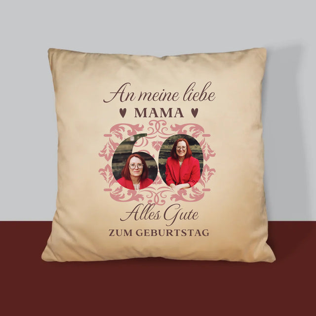 Buchstaben-Collage: An Meine Liebe Mama Zum 60. Geburtstag - Kissen