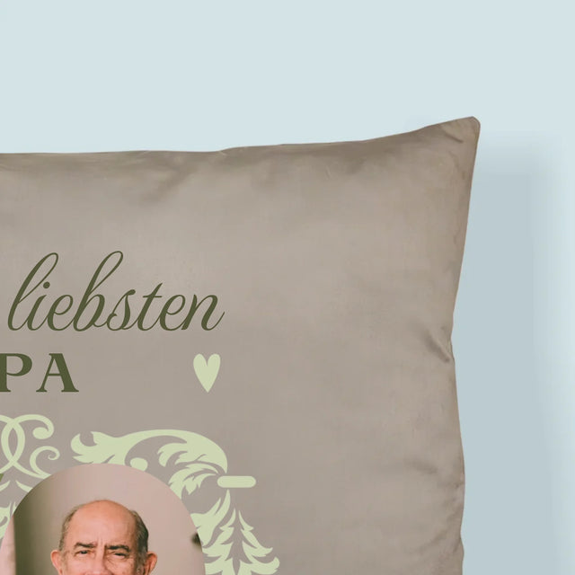 Foto Und Unterschrift: Dem Liebsten Opa Alles Gute - Kissen