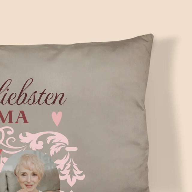 Foto Und Unterschrift: Der Liebsten Oma Alles Gute - Kissen