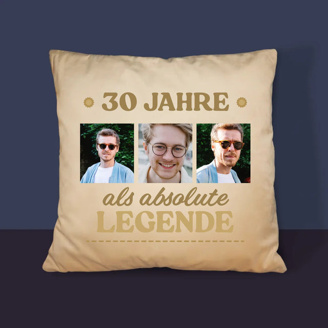 Fotocollage: 30 Jahre Eine Legende! - Kissen