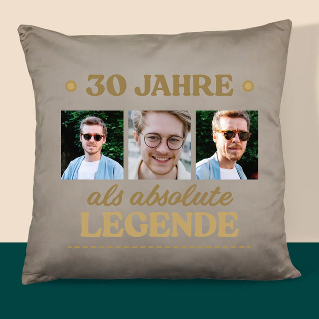 Fotocollage: 30 Jahre Eine Legende! - Kissen