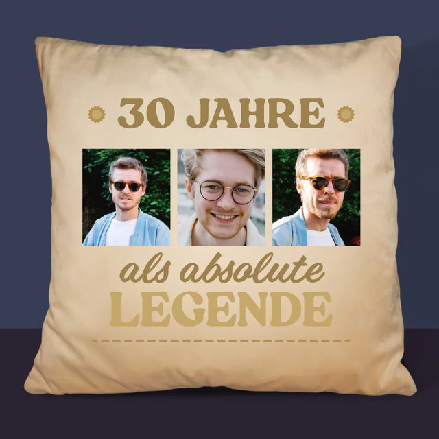 Fotocollage: 30 Jahre Eine Legende! - Kissen