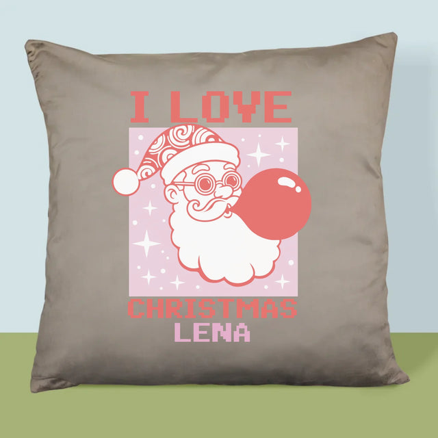 Name Und Unterschrift: I Love Christmas - Kissen