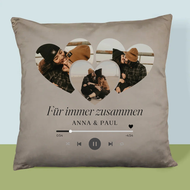 Fotocollage: Spotify Herzen - Kissen